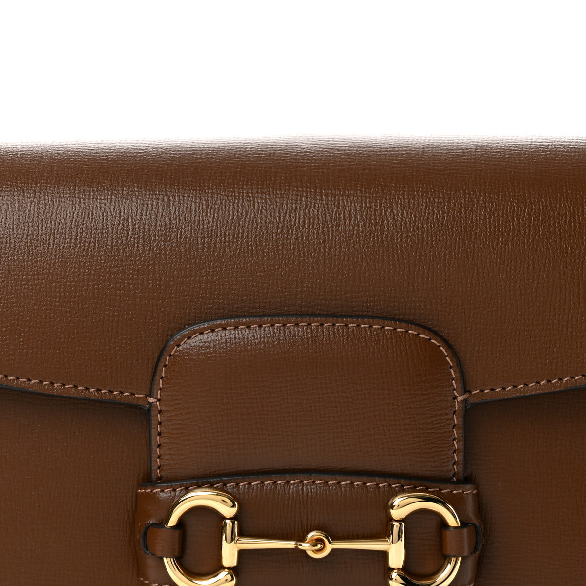 Azalea Calfskin Horsebit 1955 Shoulder Bag Brown Sugar