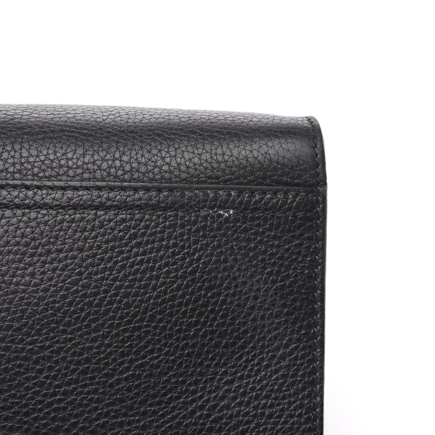 Calfskin Small GG Marmont Top Handle Bag Black