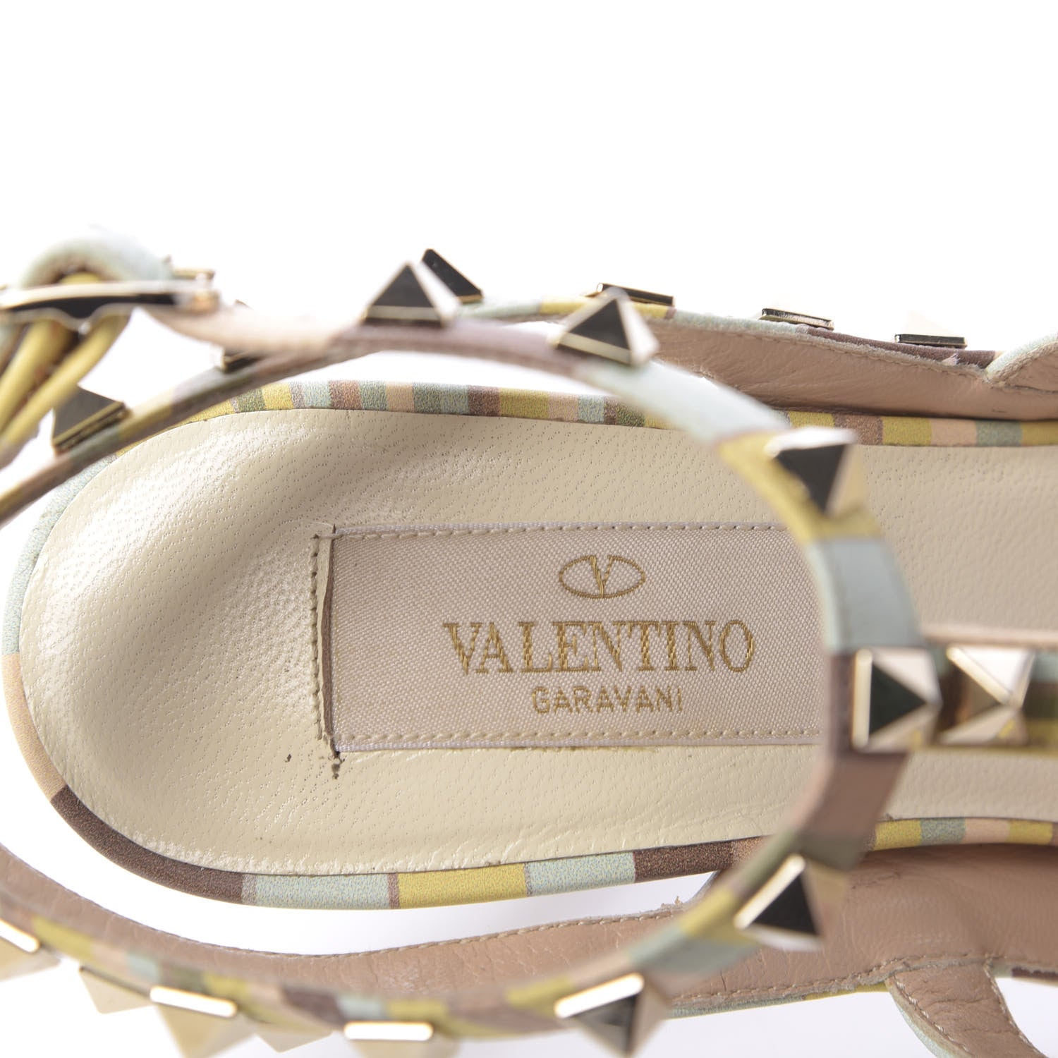 Valentino Garavani Nappa Native Couture 1975 Rockstud Ankle Strap 100mm Pumps 35 Multicolor 11 of 13