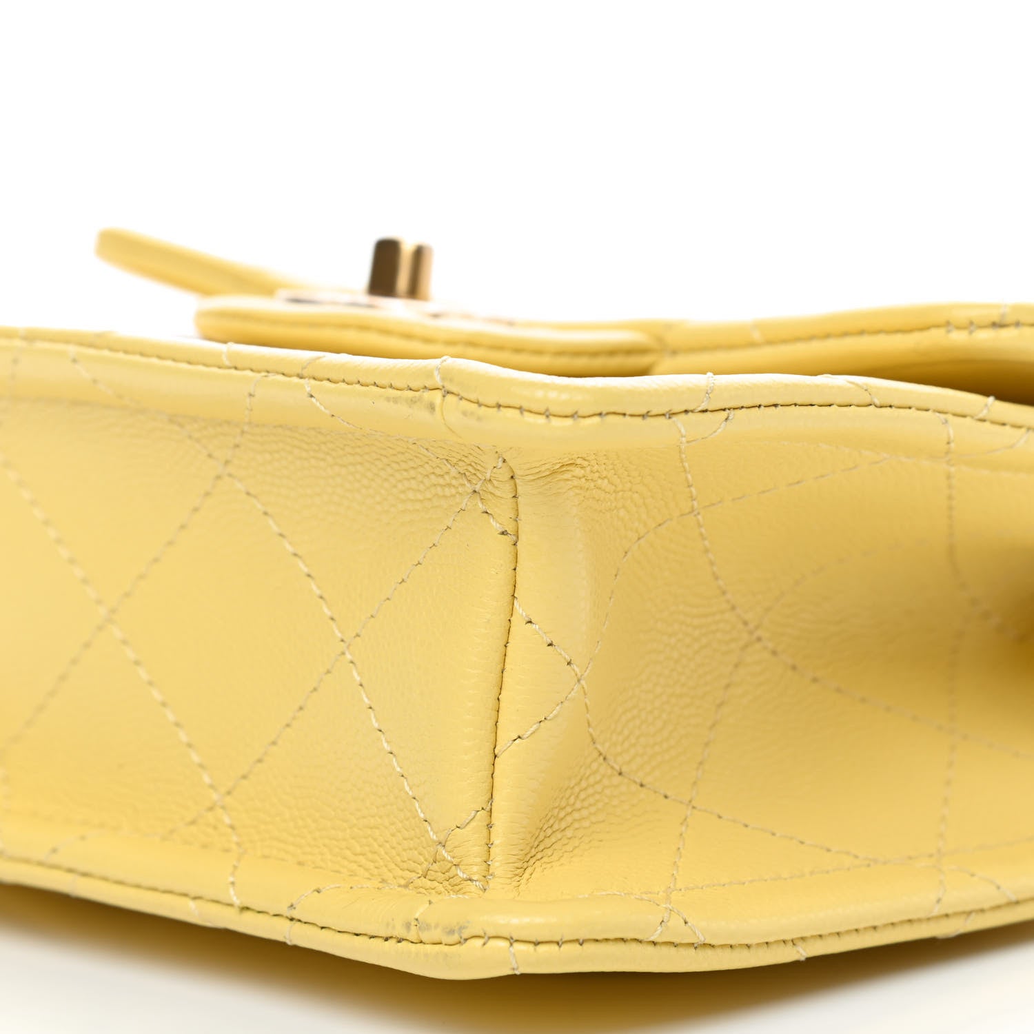 Chanel Caviar Quilted Mini Sweet Classic Flap Yellow 9 of 9