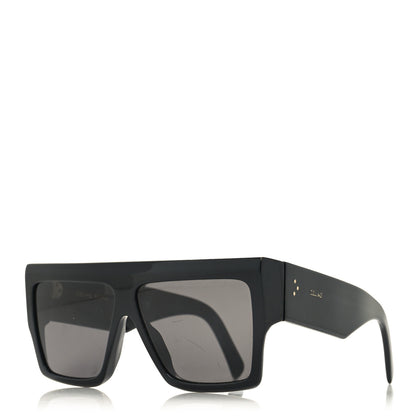 Celine Acetate Flat Top Rectangular Sunglasses CL400921 Black 1 of 10