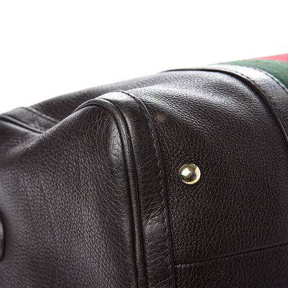 Gucci Calfskin Vintage Web Medium Boston Dark Brown 13 of 18