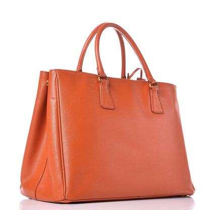 Prada Saffiano Lux Large Tote Papaya 3 of 11