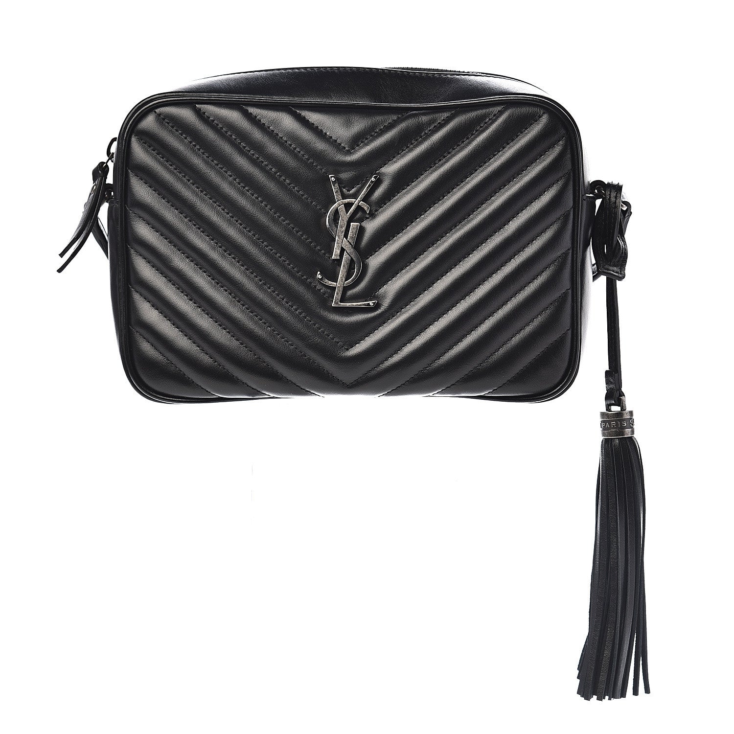 Saint Laurent Calfskin Matelasse Monogram Lou Camera Bag Black 1 of 9