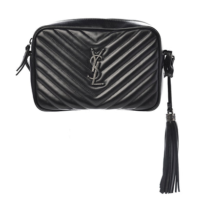 Saint Laurent Calfskin Matelasse Monogram Lou Camera Bag Black 1 of 9