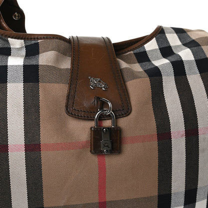 Burberry House Check Brook Hobo Brown 16 of 22