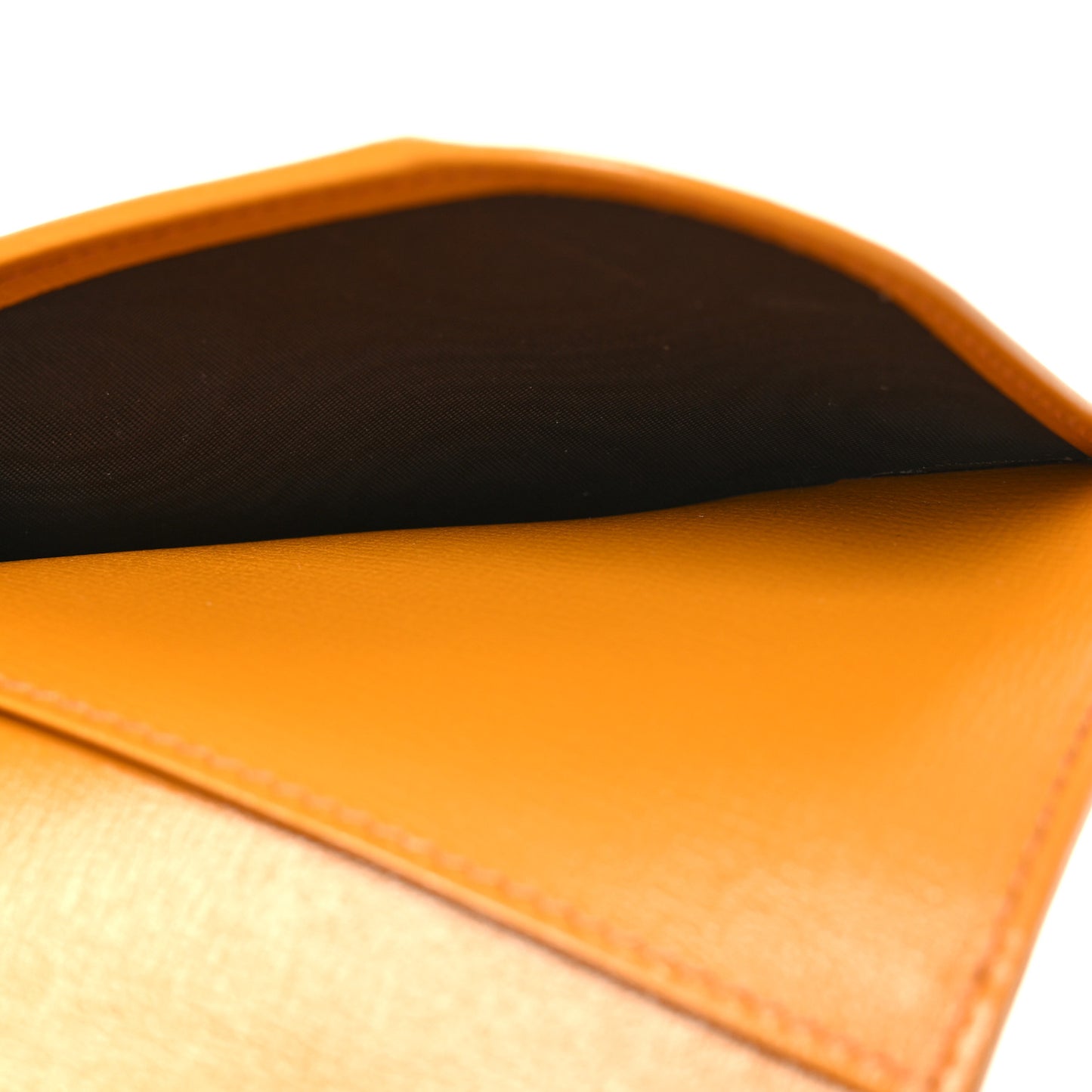 GG Supreme Monogram Textured Calfskin Retro Interlocking G Passport Case Beige Yellow