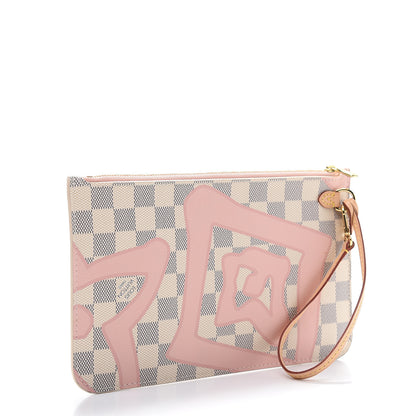 Louis Vuitton Damier Azur Tahitienne Neverfull MM GM Pochette 3 of 7