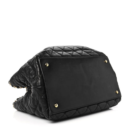 Chanel Calfskin Quilted Small Chain Me Tote Black 4 of 7