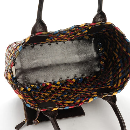 Bottega Veneta Shiny Goatskin Intrecciato Mini Cabat Multicolor 5 of 6