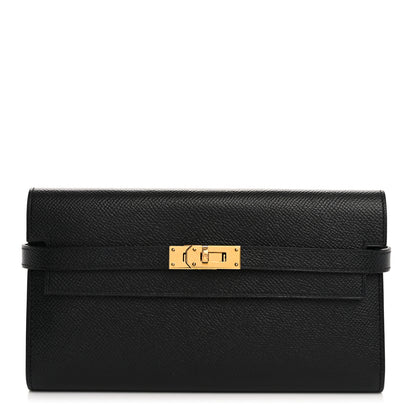 Hermes Epsom Kelly Longue Wallet Black 1 of 10