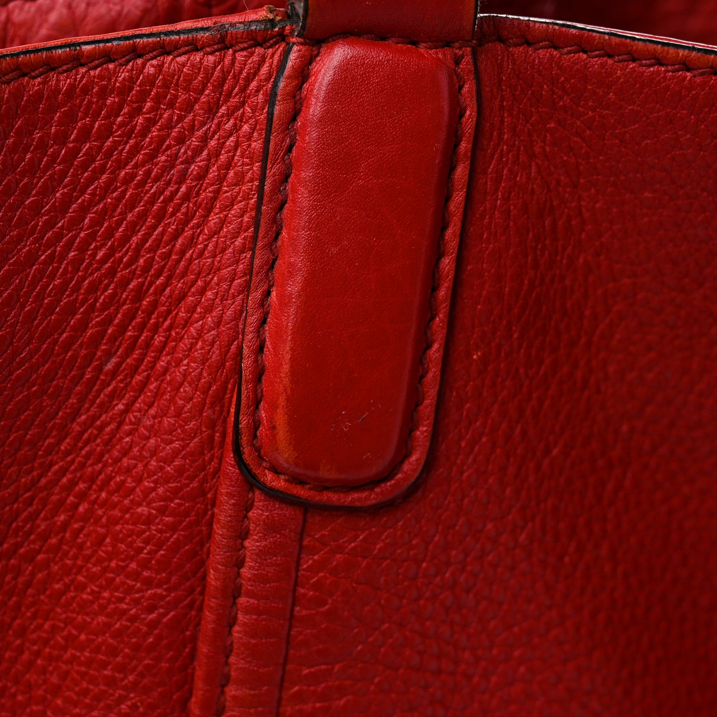 Pebbled Calfskin Medium Soho Shoulder Bag Red