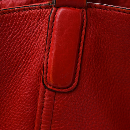 Gucci Pebbled Calfskin Medium Soho Shoulder Bag Red 18 of 24