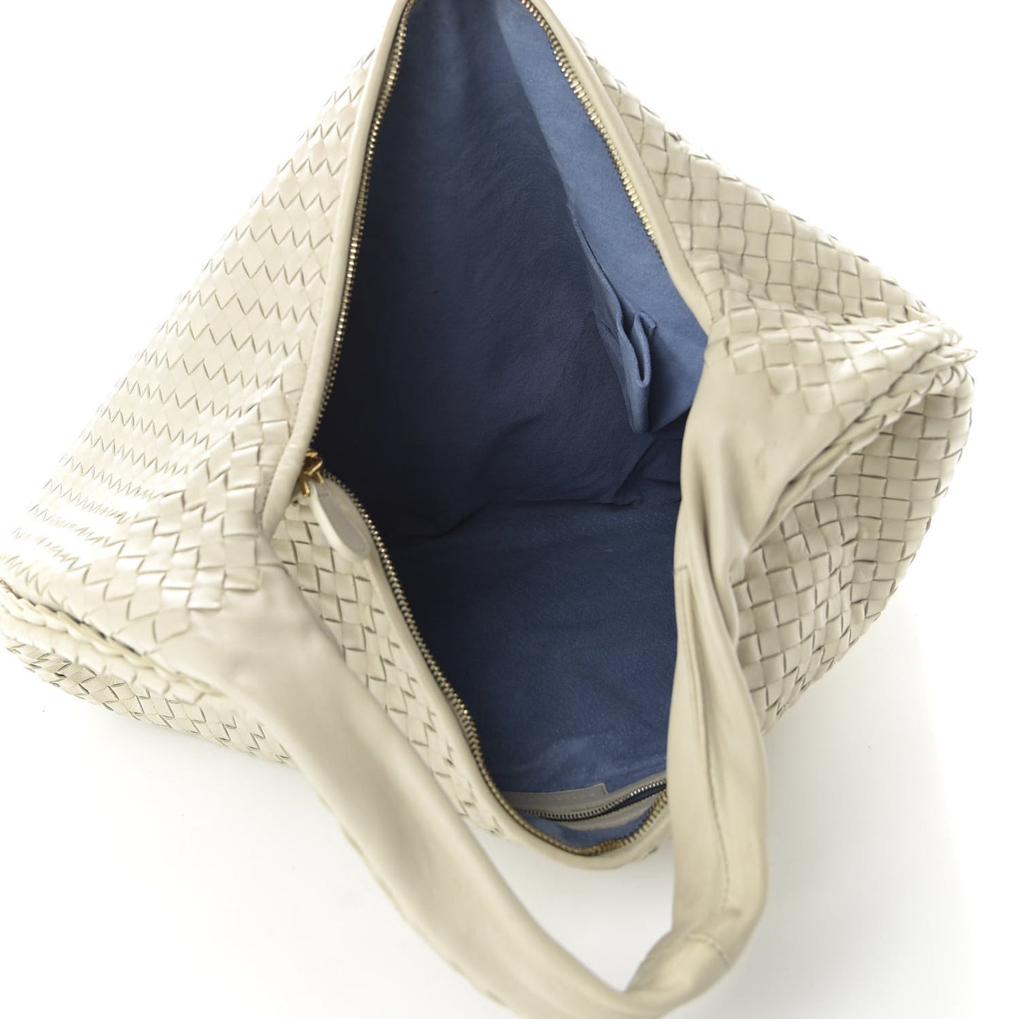 Nappa Intrecciato Maxi Veneta Hobo Cream