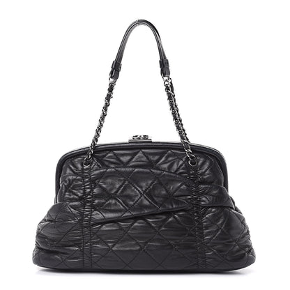 Chanel Lambskin Quilted Sharpei Frame Tote Black 1 of 19