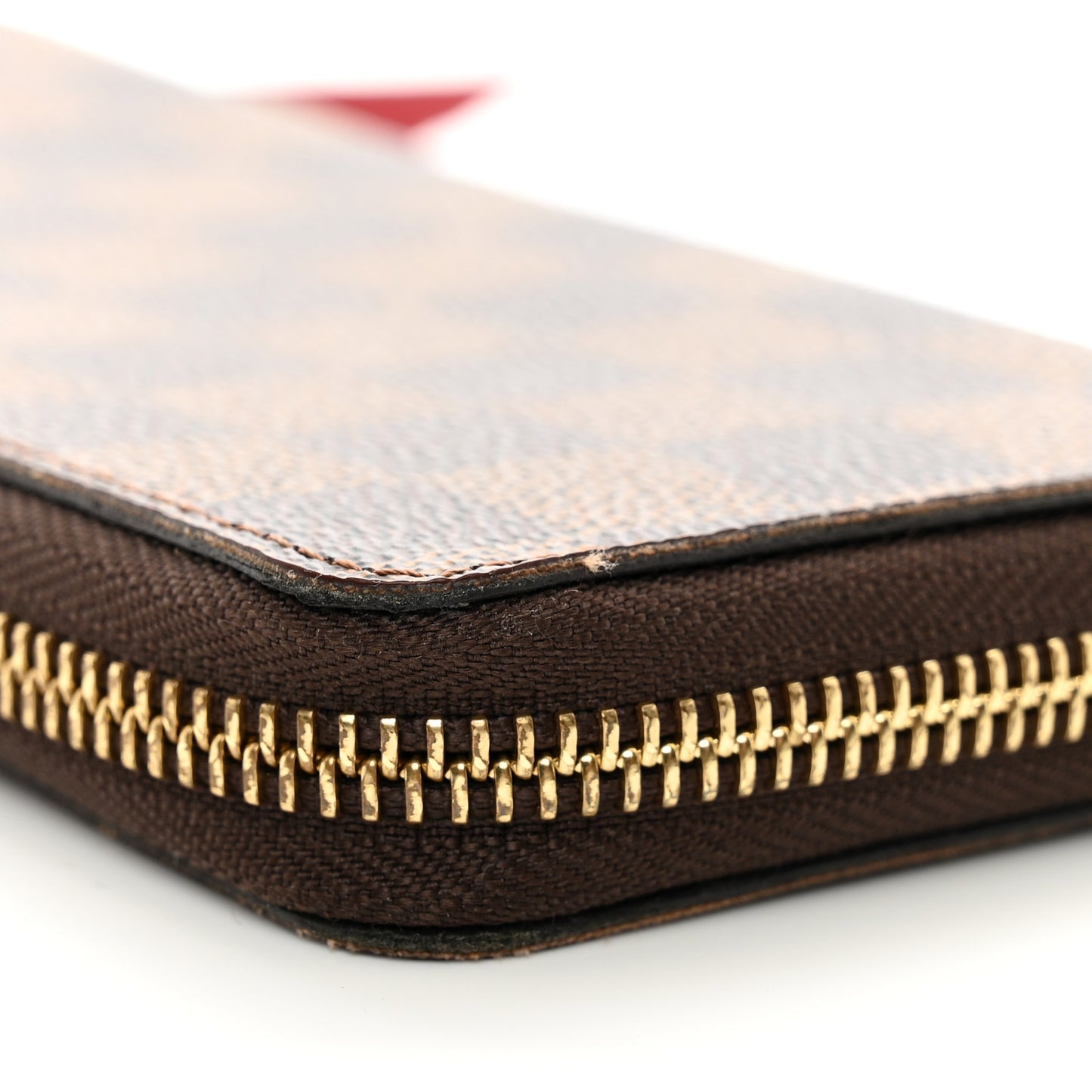 Damier Ebene Clemence Wallet Cherry
