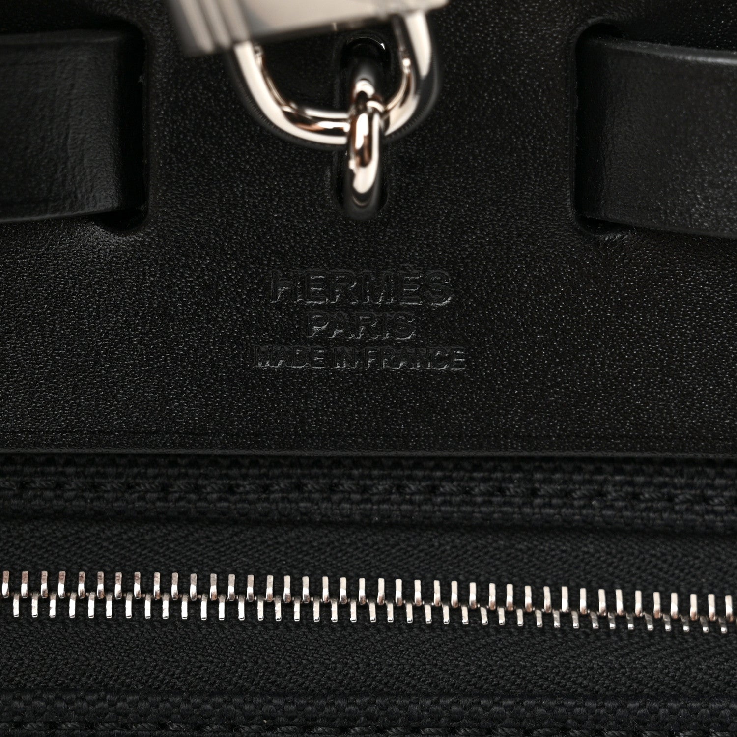 Hermes Military Toile Vache Hunter Herbag Zip Retourne 31 PM Black 7 of 11