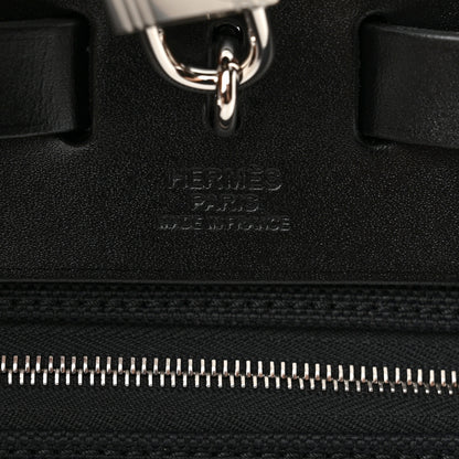Hermes Military Toile Vache Hunter Herbag Zip Retourne 31 PM Black 7 of 11