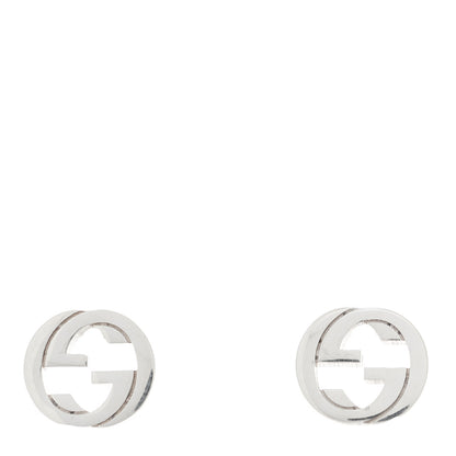 Gucci Sterling Silver Interlocking GG Stud Earrings 1 of 5