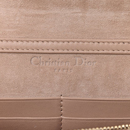 Christian Dior Lambskin Cannage Studded Dioraddict Wallet on Chain Clutch Nude 5 of 8
