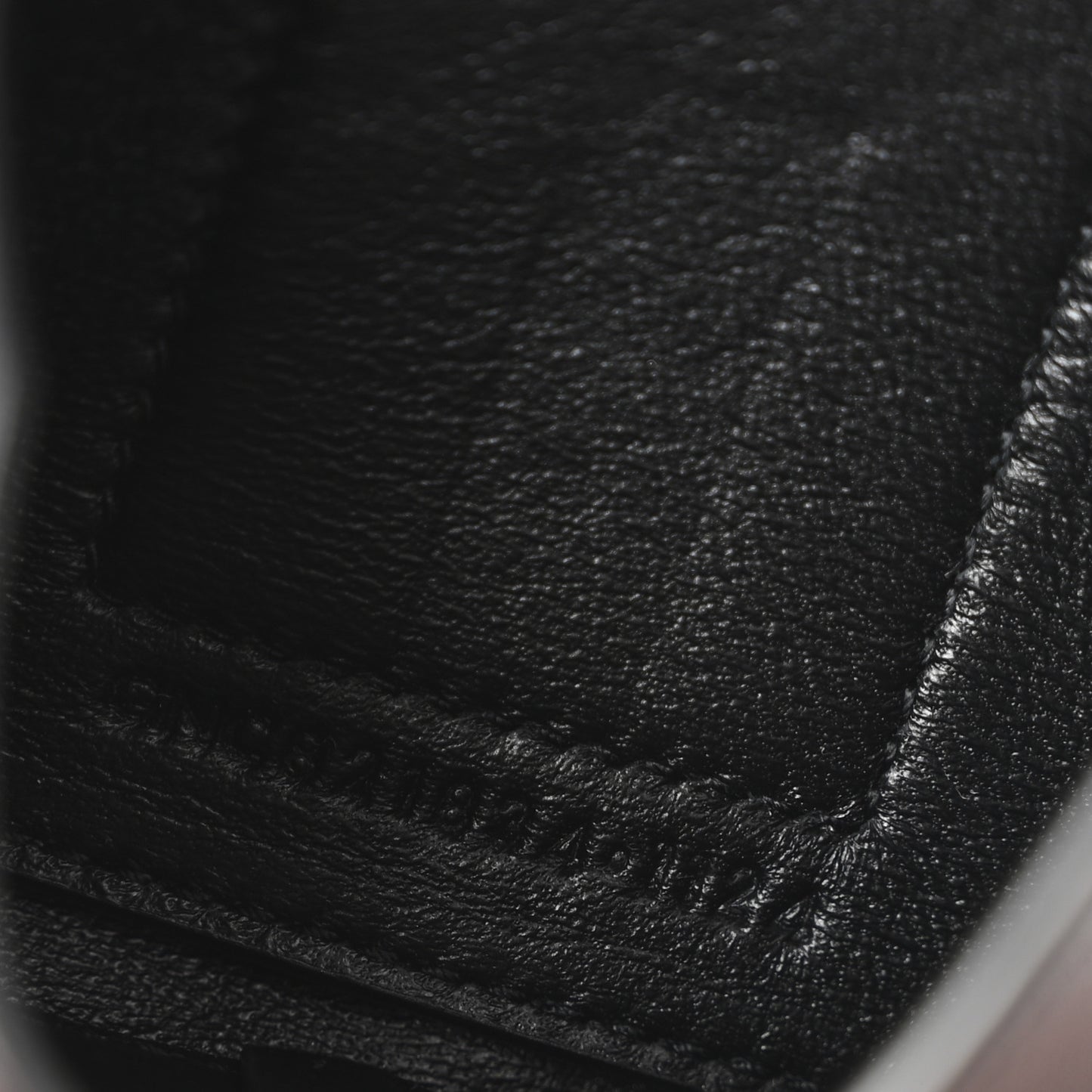 Lambskin Flap Envelope Card Case Black