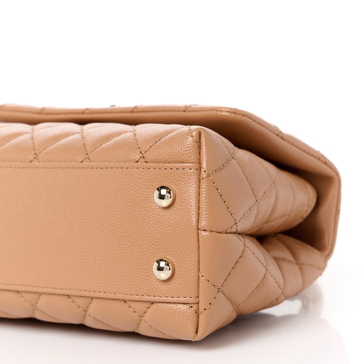 Chanel Caviar Quilted Lizard Embossed Mini Coco Handle Flap Brown 11 of 12