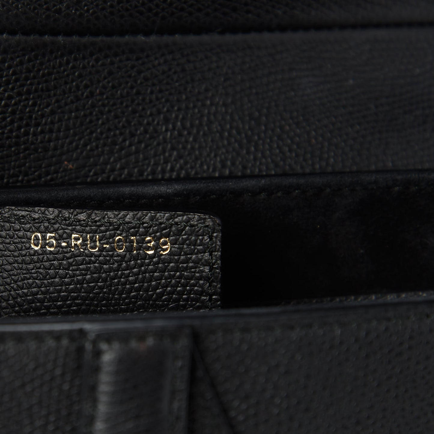 Grained Calfskin Saddle Bag Black