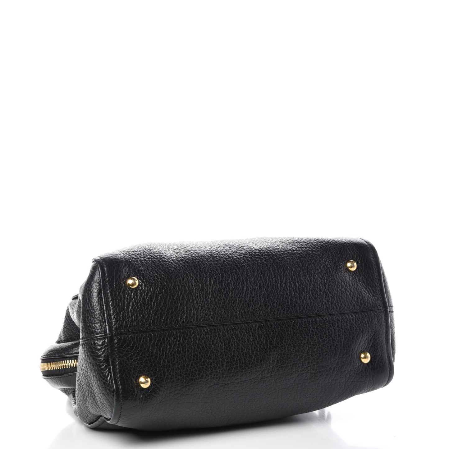 Pebbled Calfskin Small Chameleon Tote Black