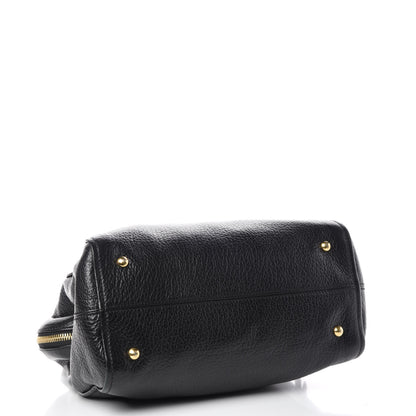 Fendi Pebbled Calfskin Small Chameleon Tote Black 5 of 11