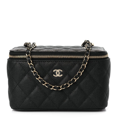 Chanel Caviar Quilted Small Vanity Case With Chain Black 1 of 10
