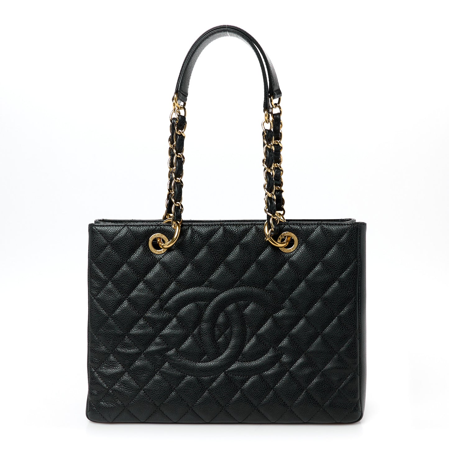 Caviar Quilted Grand Shopping Tote GST Black
