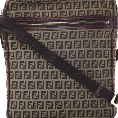 Fendi Zucchino Vitello Crossbody Messenger Mogano Panna Bruciato 8 of 14