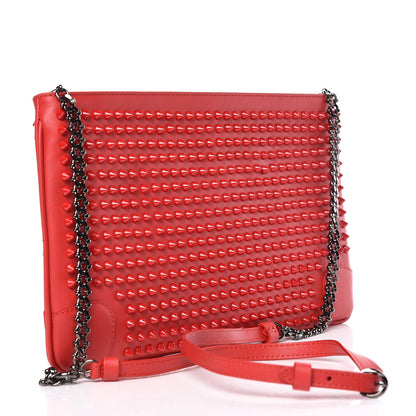 Christian Louboutin Calfskin Spikes Loubiposh Chain Clutch Oeillet 3 of 11