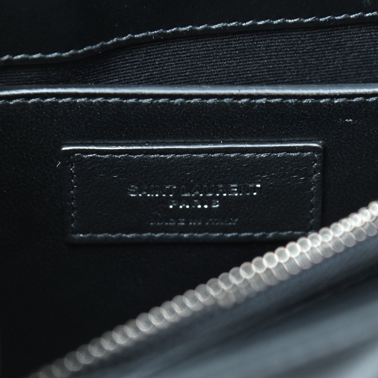 Calfskin Y Quilted Monogram Small Loulou Chain Satchel Black