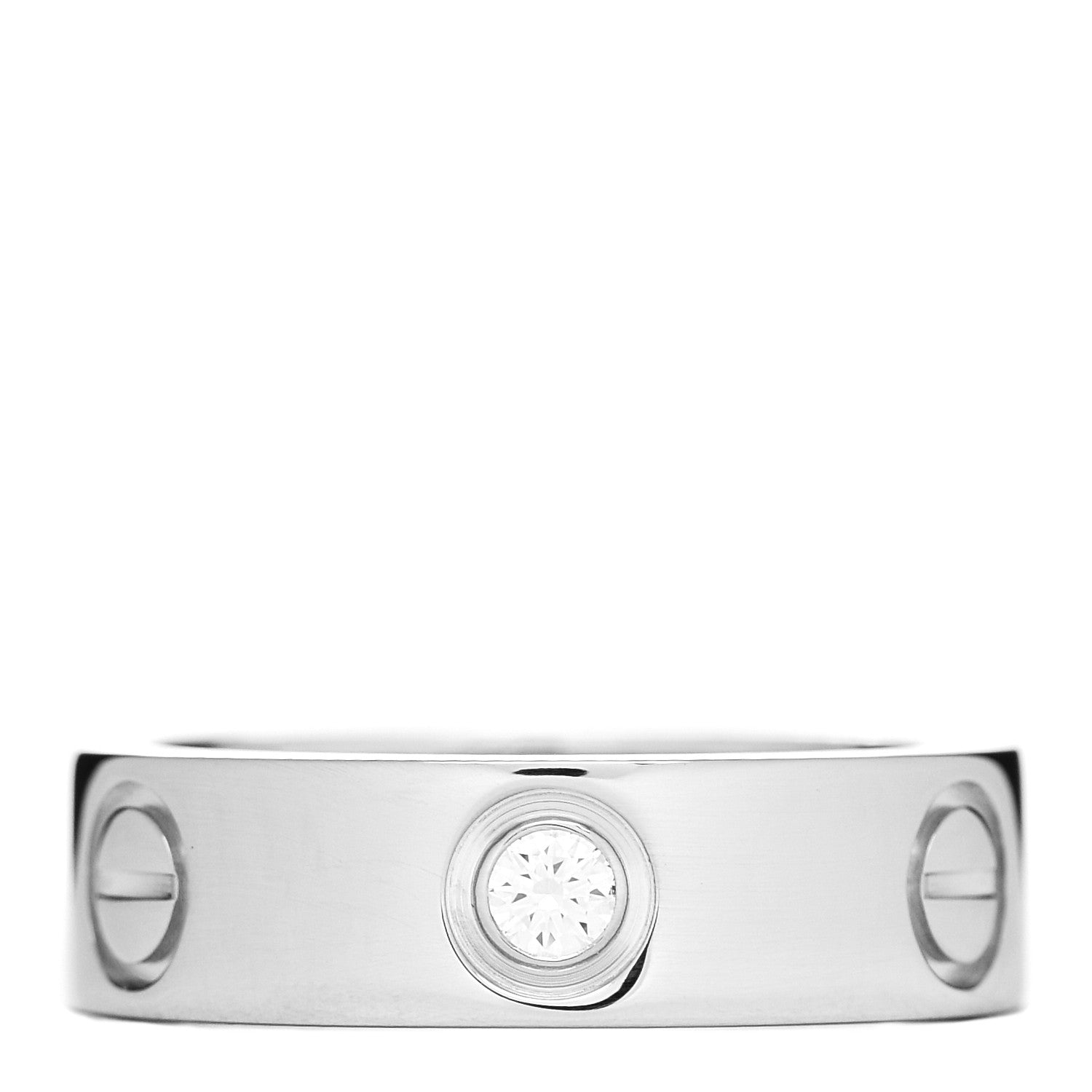 Cartier Platinum 1 Diamond 5.5mm LOVE Ring 50 5.25 1 of 4