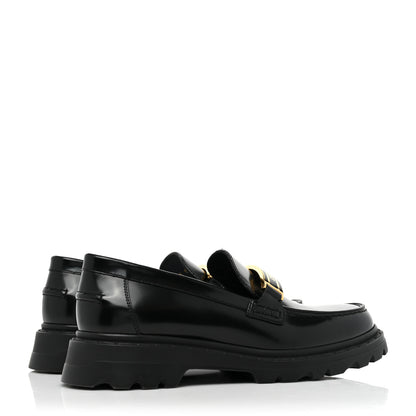 Christian Dior Brushed Calfskin Dior Code Lug Sole 15mm Loafers 36 Black 4 of 9