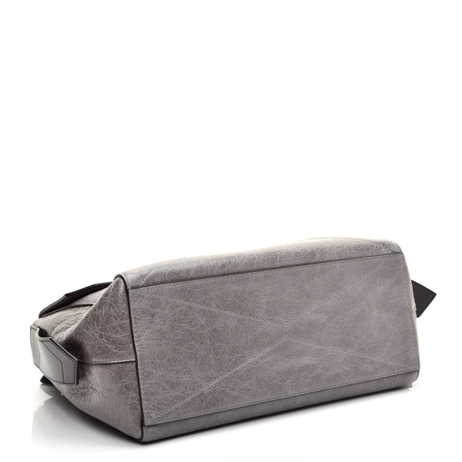 Givenchy Creased Patent Calfskin Medium ID Flap Pearl Grey 4 of 9