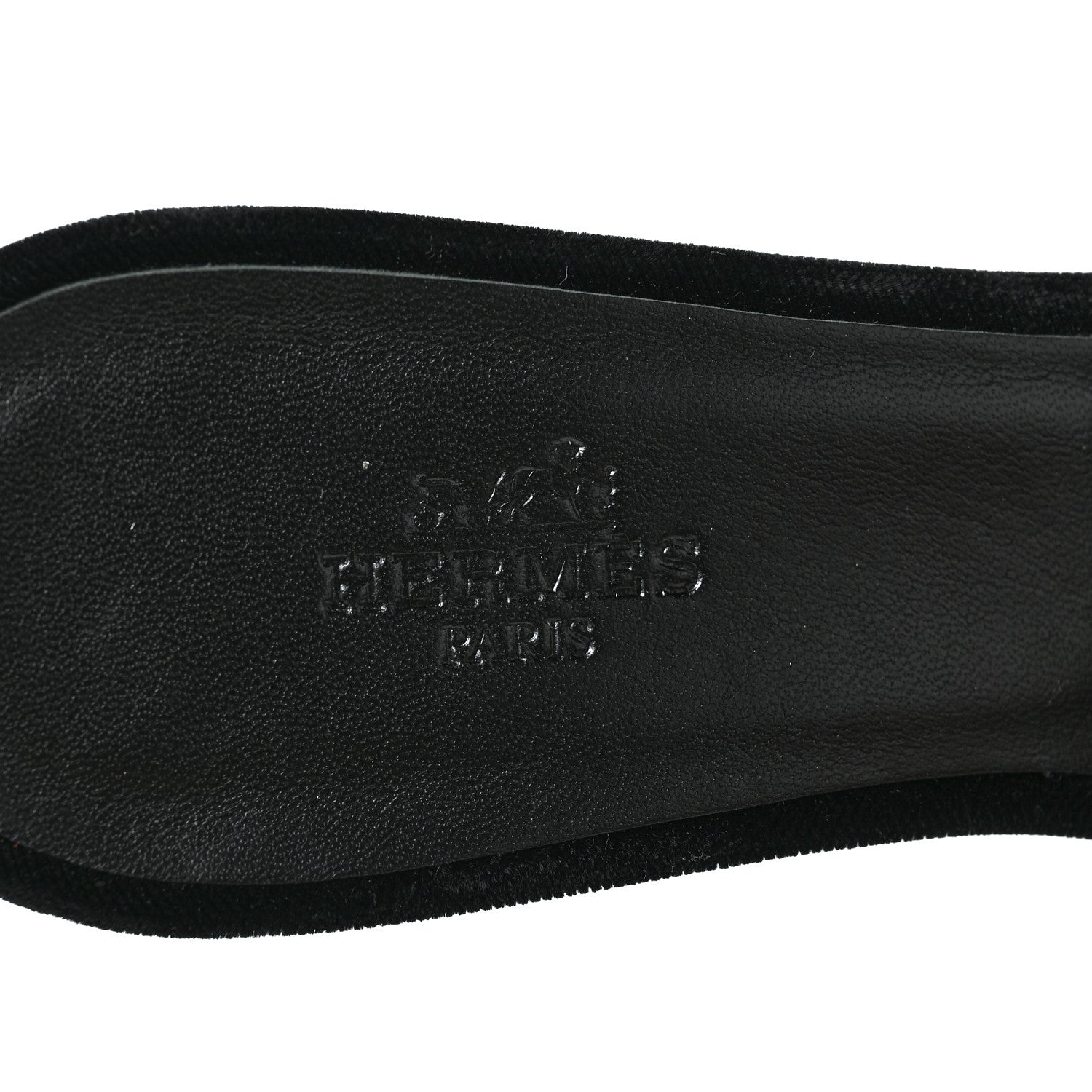 Hermes Velvet Nappa Oasis Sandals 37.5 Argent Vieilli 7 of 10