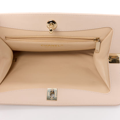 Chanel Lambskin Quilted Clutch Beige 5 of 11