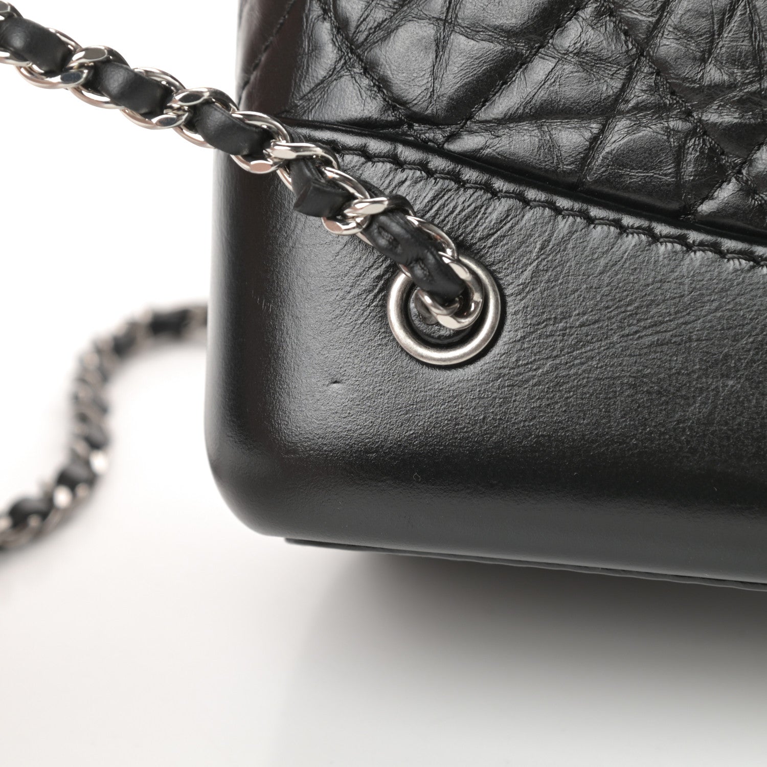 Chanel Aged Calfskin Quilted Small Gabrielle Backpack Black 12 of 14