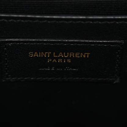 Saint Laurent Grain De Poudre Medium Classic Monogram Kate Satchel Black 6 of 10