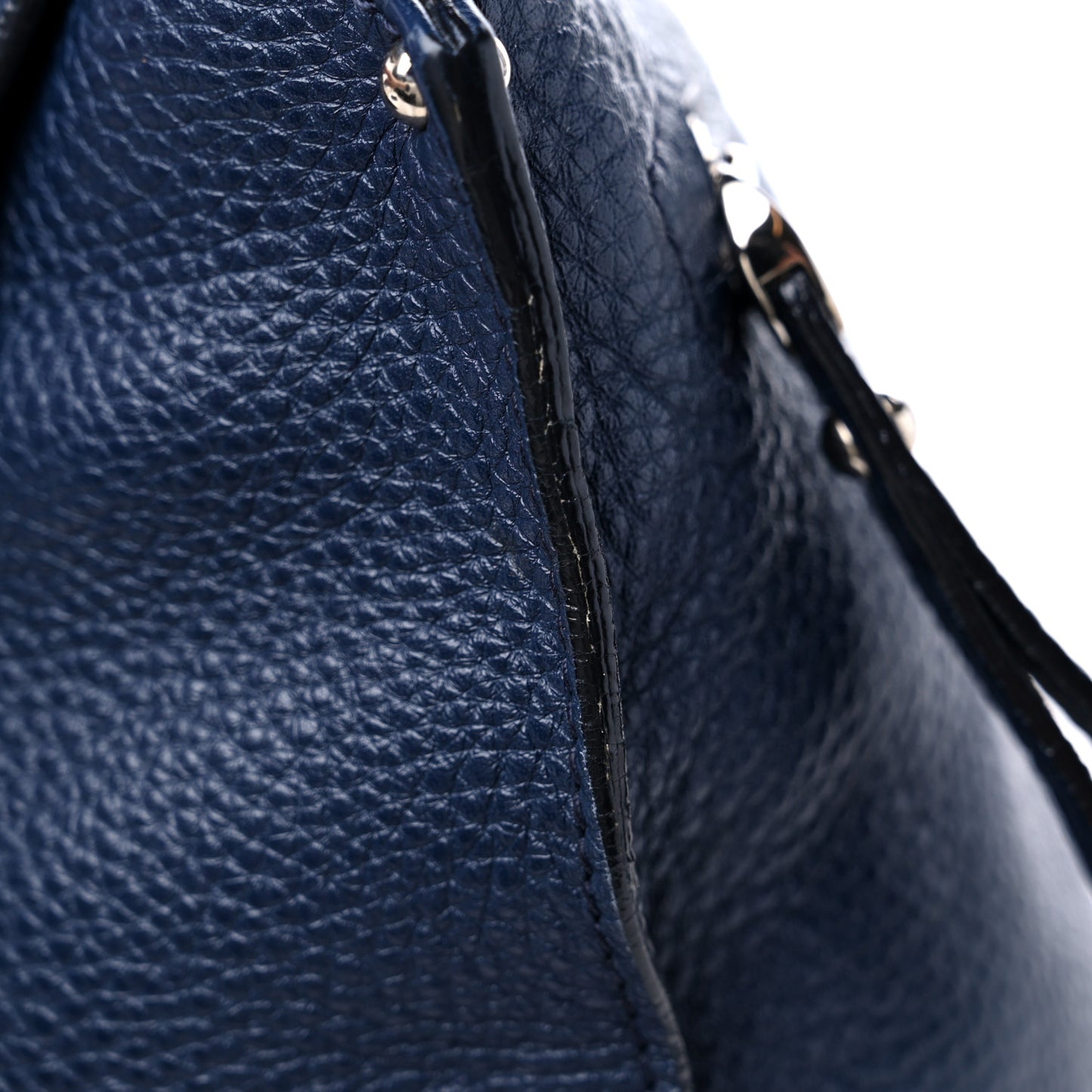 Calfskin Medium Sofia Satchel Navy