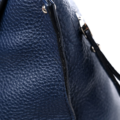 Salvatore Ferragamo Calfskin Medium Sofia Satchel Navy 14 of 15
