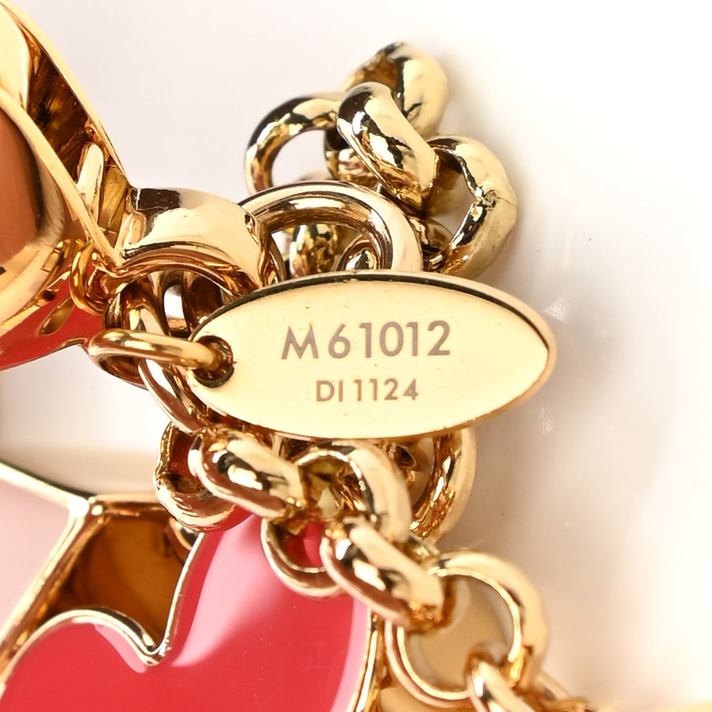 Fleur De Monogram Bag Charm Pink