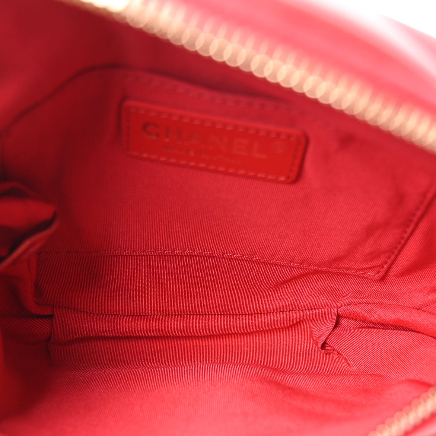 Lambskin Bi Quilted Waist Bag Fanny Pack Red