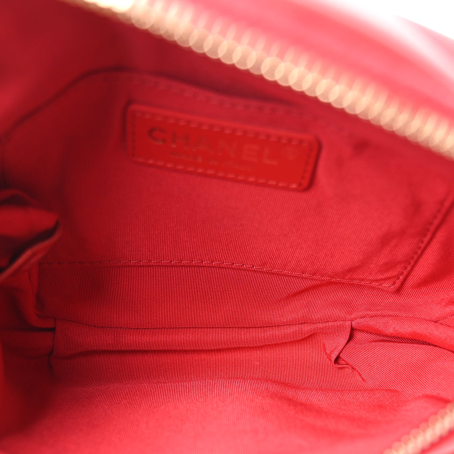 Chanel Lambskin Bi Quilted Waist Bag Fanny Pack Red 5 of 10