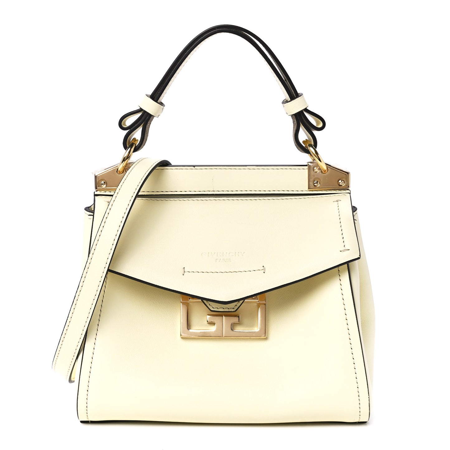 Calfskin Mini Mystic Shoulder Bag Pale Yellow