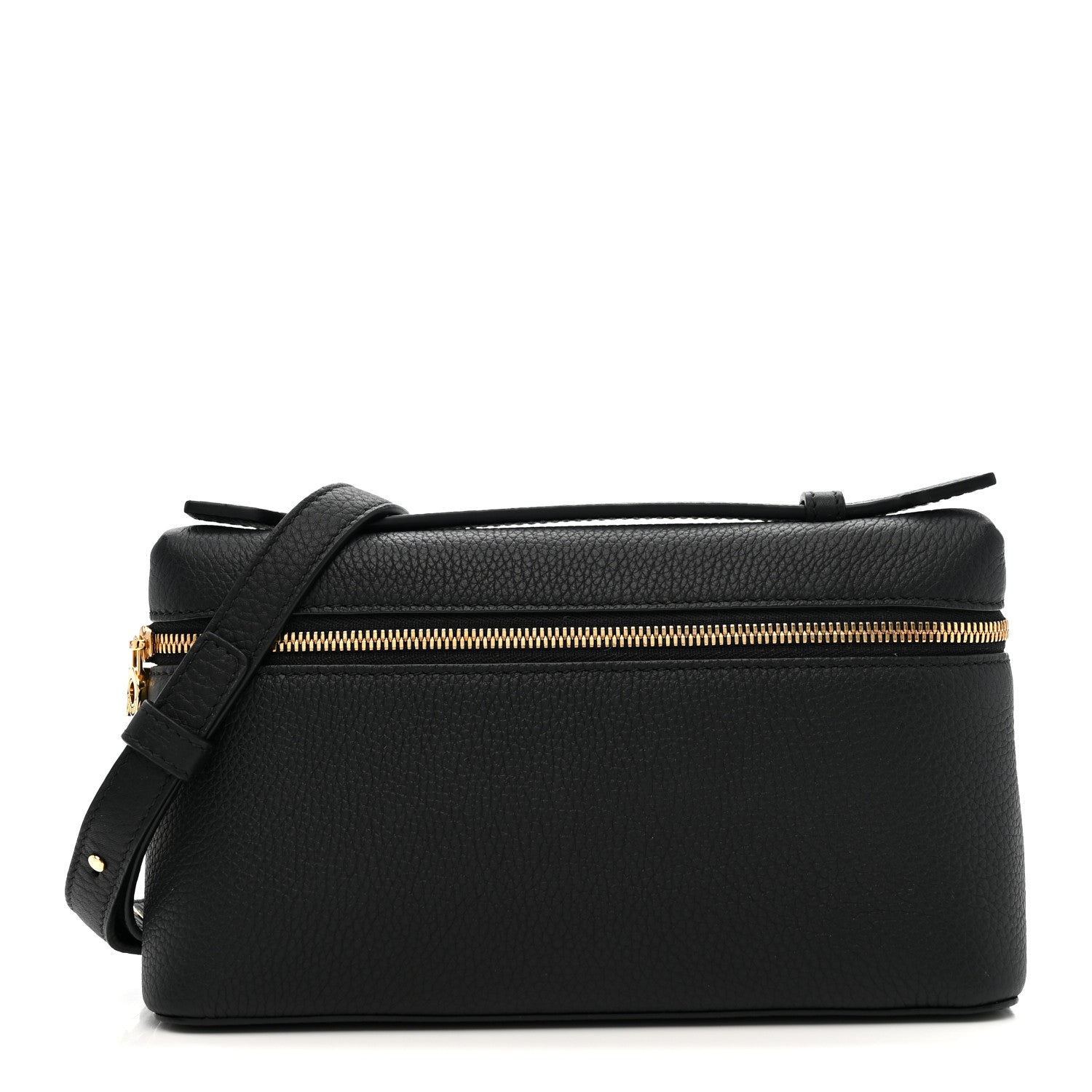 Loro Piana Grained Calfskin L19 Extra Pocket Pouch Black 1 of 9