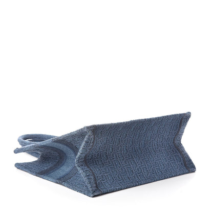 Christian Dior Oblique Denim Medium Book Tote Blue 4 of 9