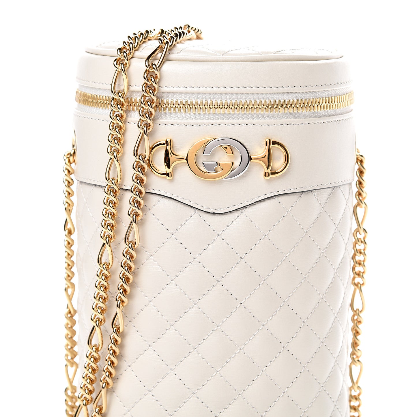 Calfskin Trapuntata Zumi Belt Bag Off White